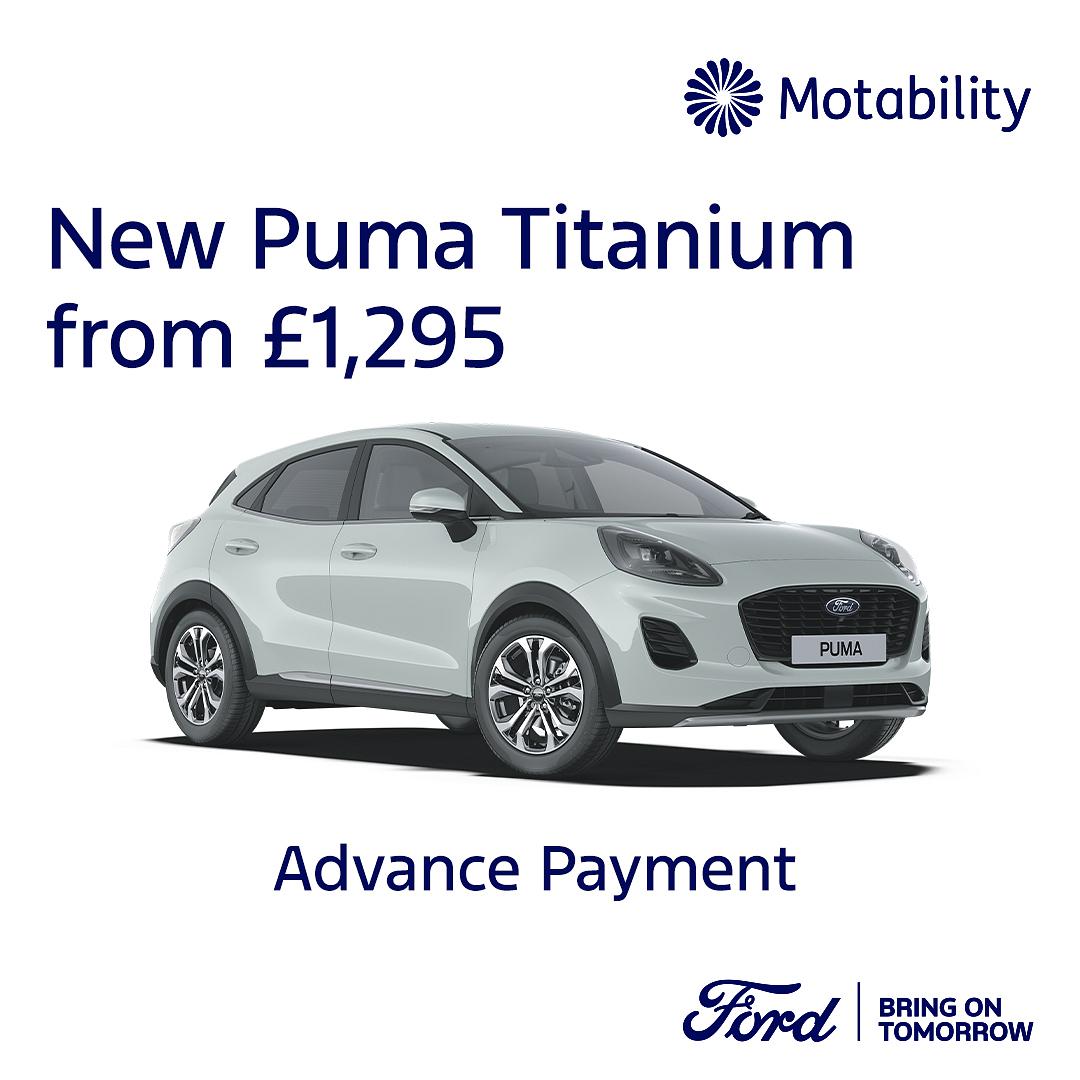 New Ford Puma Titanium on Motability